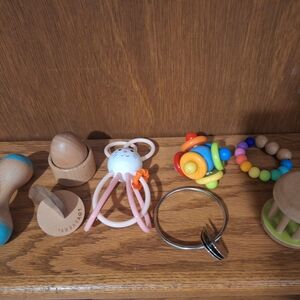 Colorful Wooden and Silicone Kids Toy Set